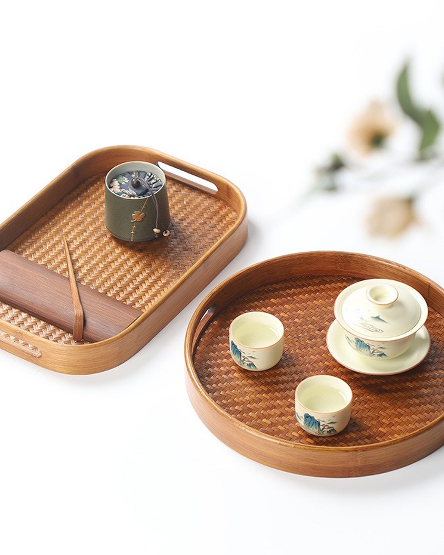 Bamboo tea tray